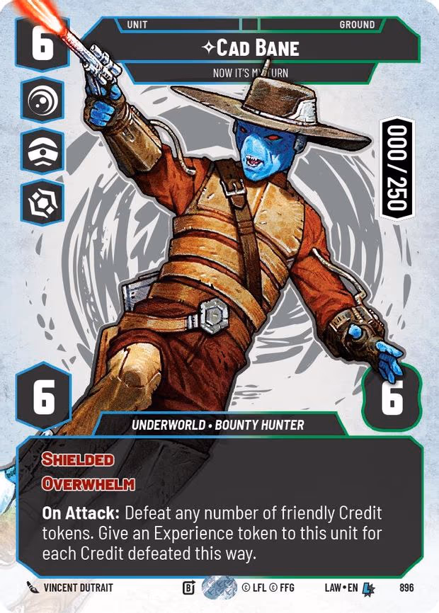 Cad Bane - Now It's My Turn (Serialized) - Legendary (896)