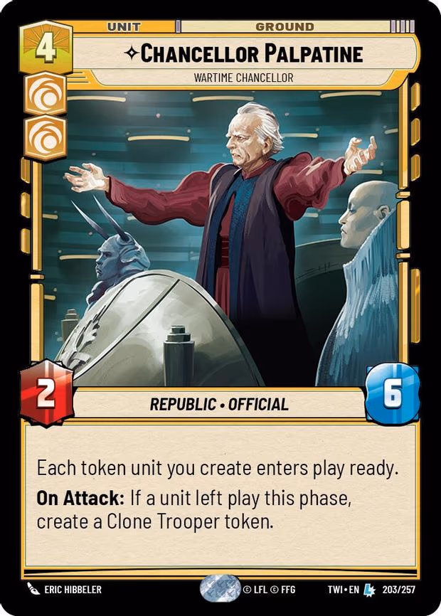 Chancellor Palpatine - Wartime Chancellor - Legendary (203/257)