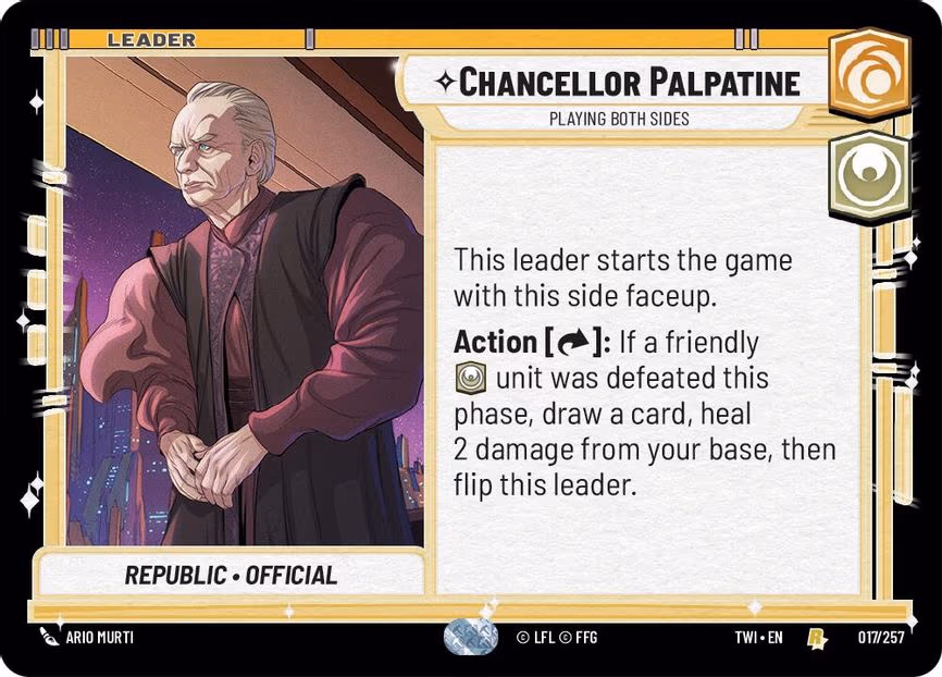 Chancellor Palpatine - Playing Both Sides - Rare (017/257)