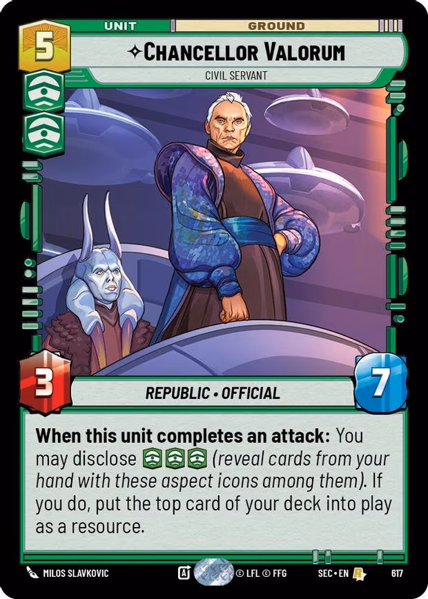 Chancellor Valorum - Civil Servant - Rare (617)