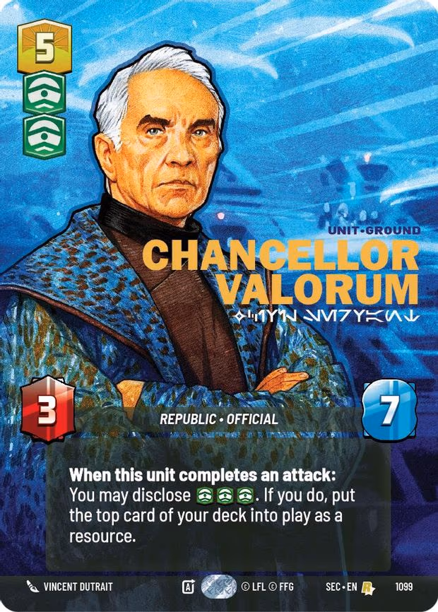 Chancellor Valorum - Civil Servant - Rare (1099)