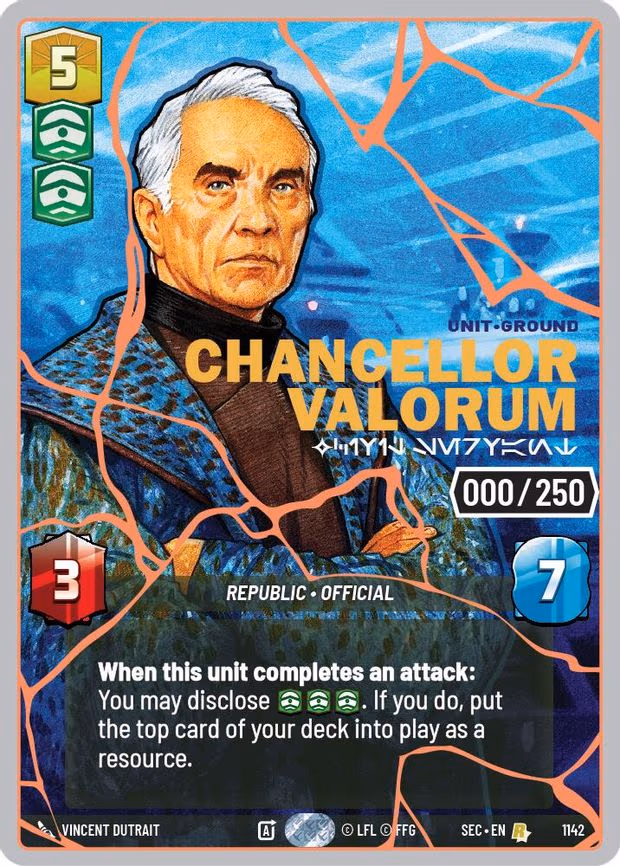 Chancellor Valorum - Civil Servant (Serialized) (Rose Gold) - Rare (1142)