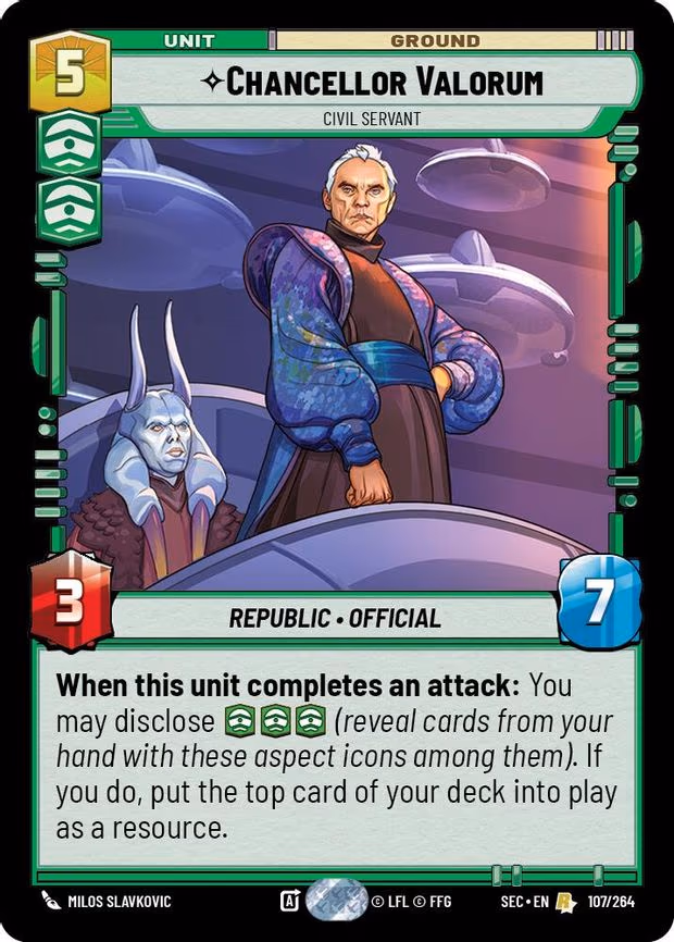 Chancellor Valorum - Civil Servant - Rare (107/264)