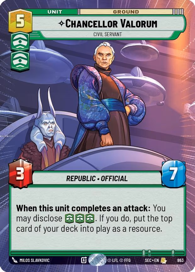 Chancellor Valorum - Civil Servant - Rare (863)