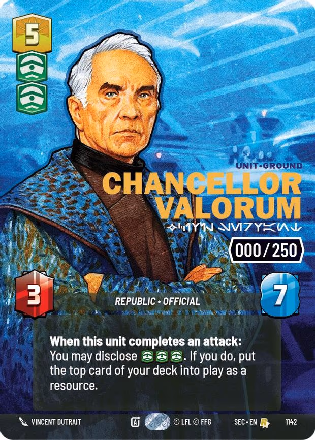 Chancellor Valorum - Civil Servant (Serialized) - Rare (1142)