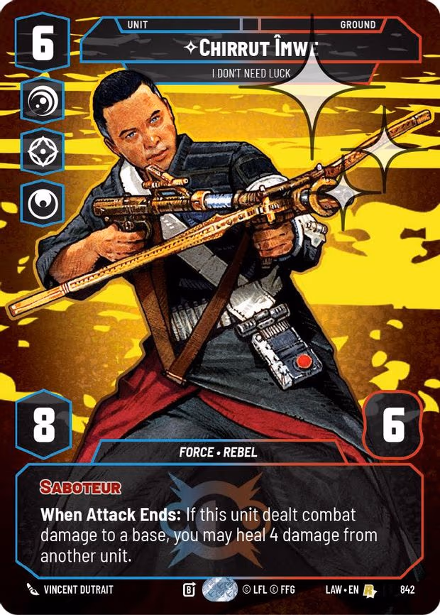 Chirrut Imwe - I Don't Need Luck - Rare (842)