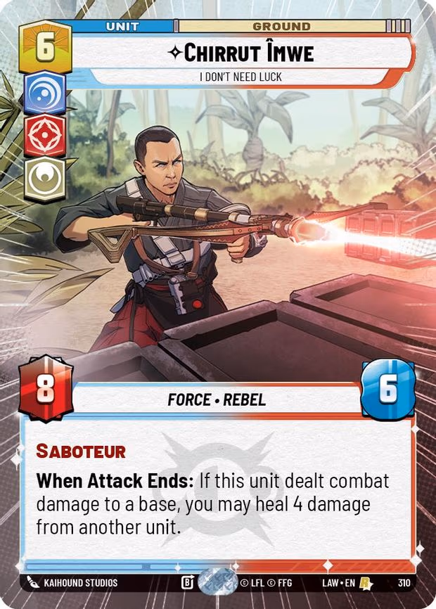 Chirrut Imwe - I Don't Need Luck - Rare (310)