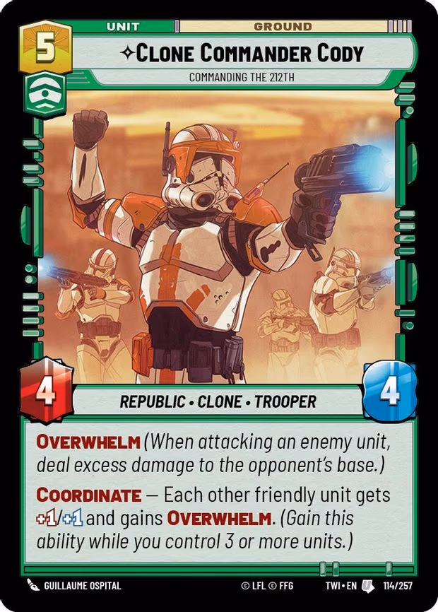 Clone Commander Cody - Commanding the 212th - Uncommon (114/257)