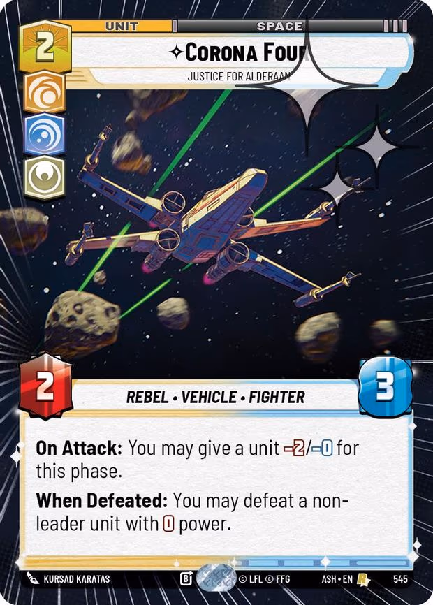 Corona Four - Justice for Alderaan - Rare (545)
