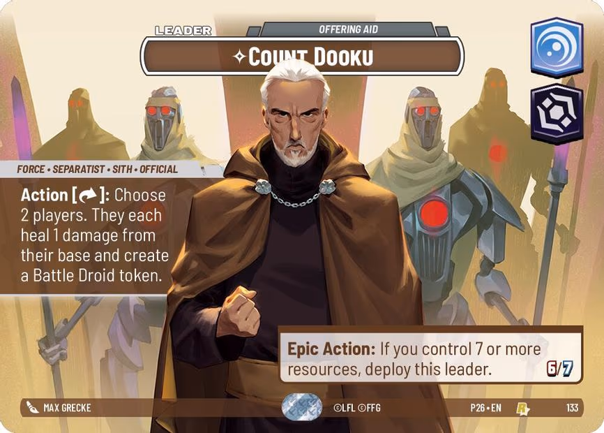 Count Dooku - Offering Aid - Rare (133)