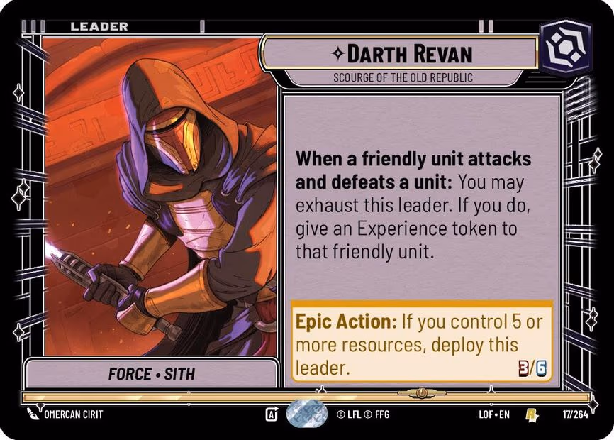 Darth Revan - Scourge of the Old Republic - Rare (017/264)