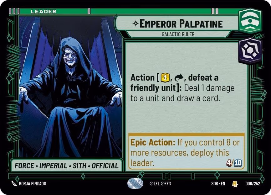 Emperor Palpatine - Galactic Ruler - Rare (006/252)