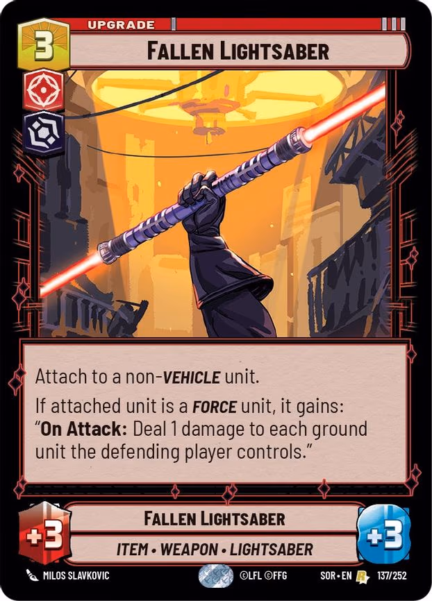 Fallen Lightsaber - Rare (137/252)