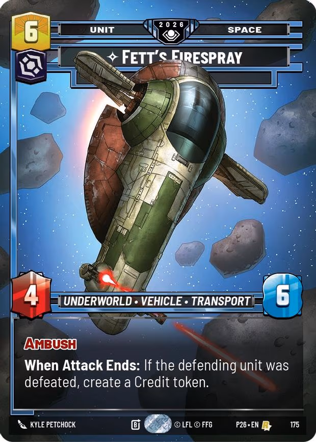 Fett's Firespray - In Pursuit - Rare (175)