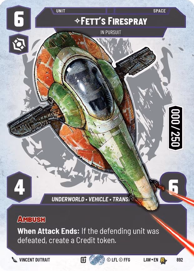 Fett's Firespray - In Pursuit (Serialized)