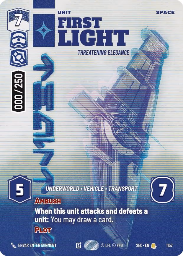 First Light - Threatening Elegance (Serialized) - Rare (1157)