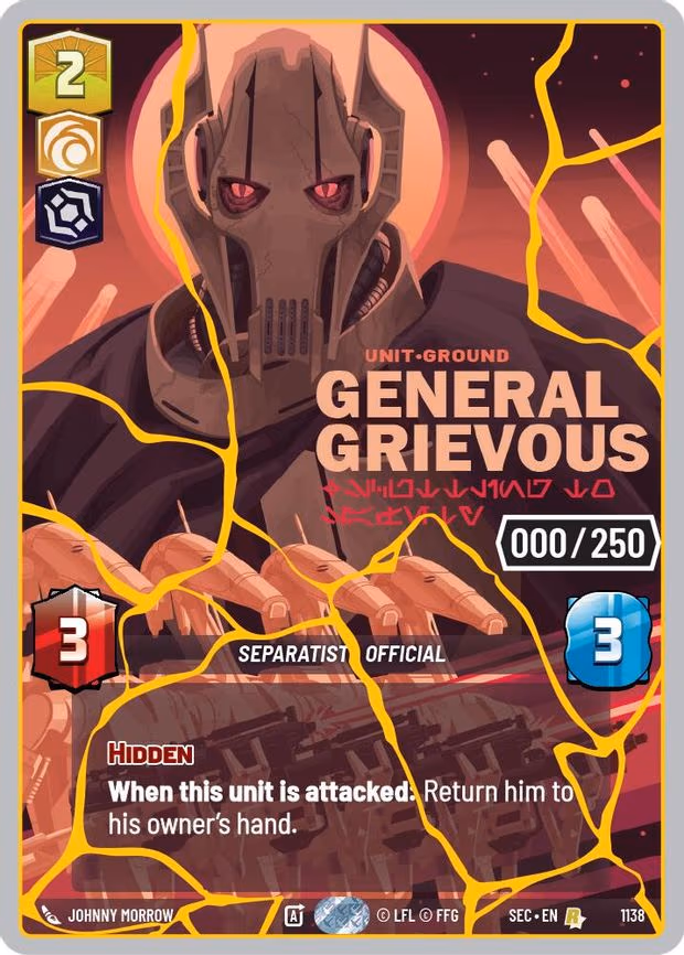 General Grievous - Scuttling to Safety (Serialized) (Gold) - Rare (1138)