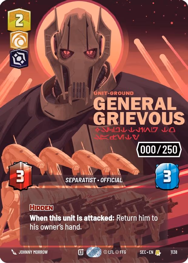 General Grievous - Scuttling to Safety (Serialized) - Rare (1138)