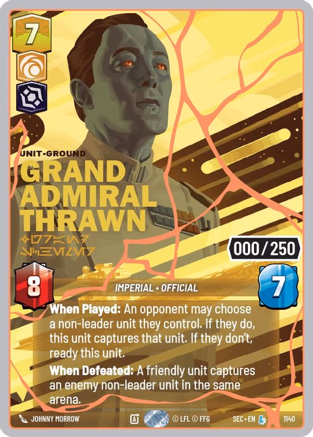 Grand Admiral Thrawn - Grand Schemer (Serialized) (Rose Gold) - Legendary (1140)