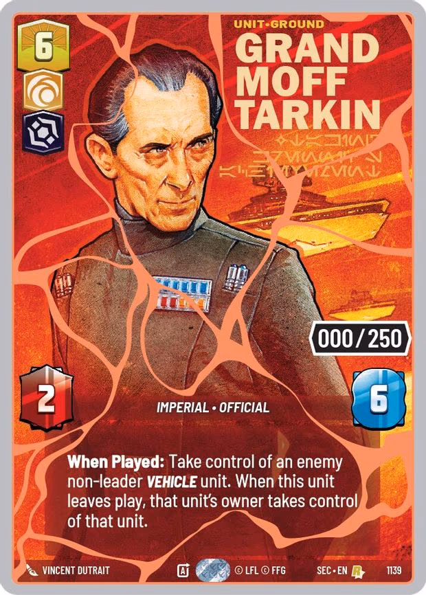 Grand Moff Tarkin - Taking Krennic's Achievement (Serialized) (Rose Gold) - Rare (1139)