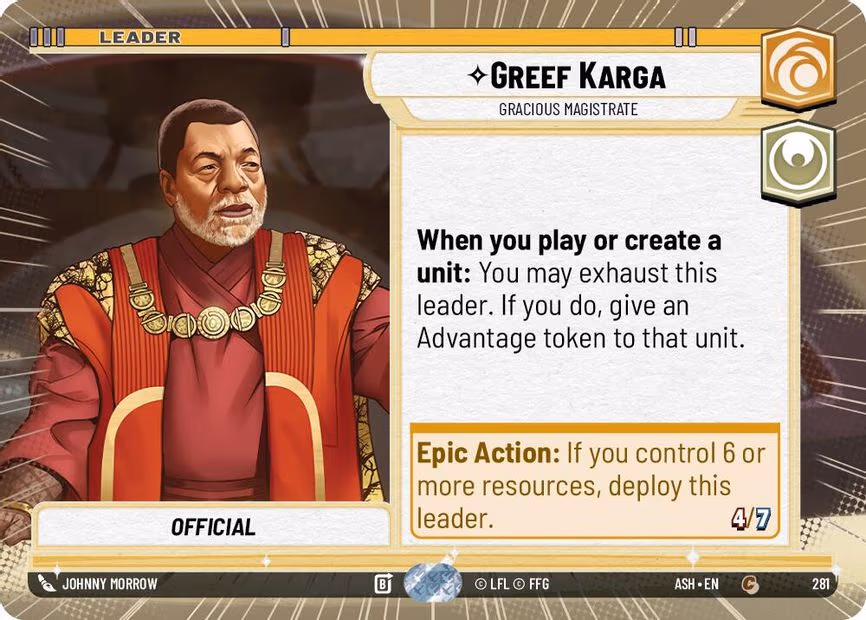 Greef Karga - Gracious Magistrate