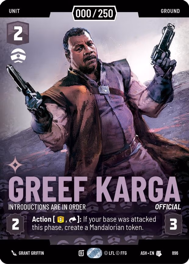 Greef Karga - Introductions are in Order (Serialized) - Uncommon (896)