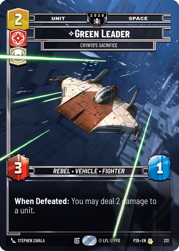 Green Leader - Crynyd's Sacrifice - Rare (231)