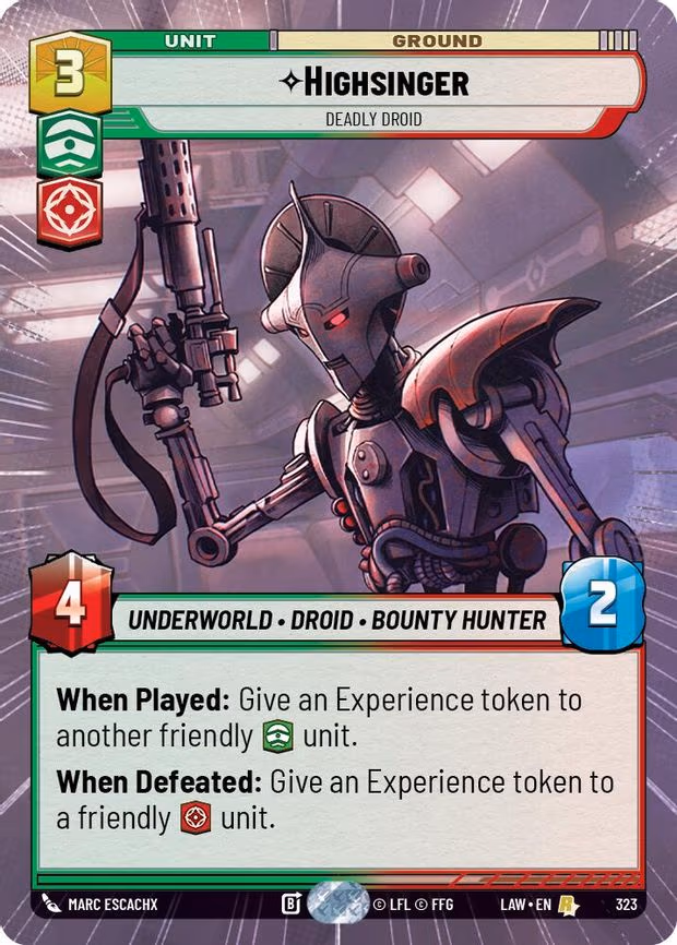 Highsinger - Deadly Droid - Rare (323)