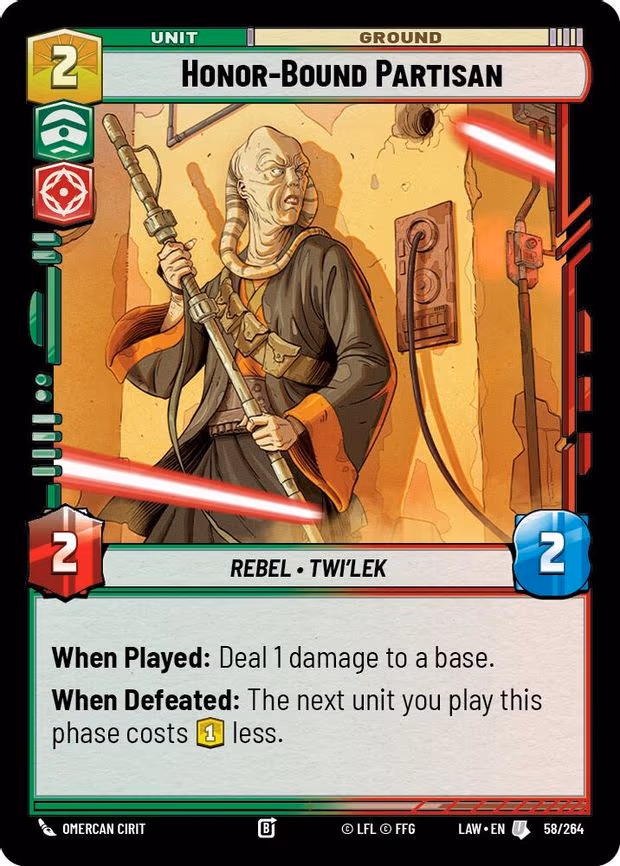 Honor-Bound Partisan - Uncommon (58/264)
