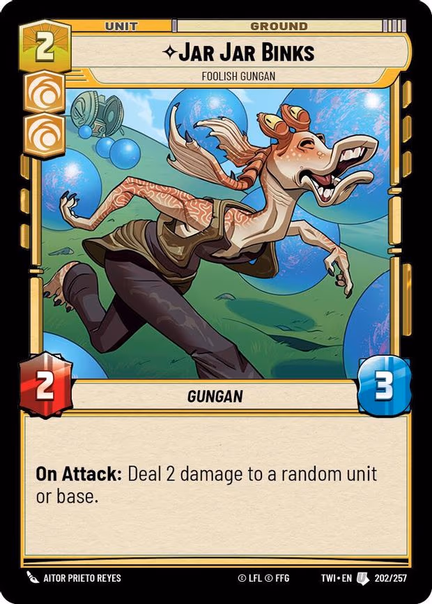 Jar Jar Binks - Foolish Gungan - Uncommon (202/257)