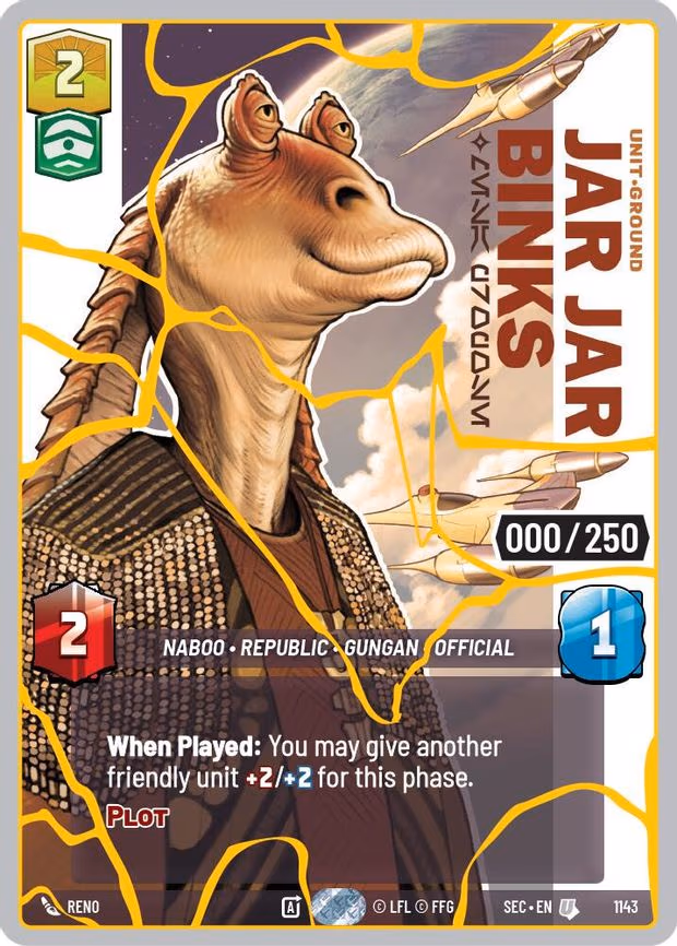 Jar Jar Binks - Mesa Propose (Serialized) (Gold) - Uncommon (1143)