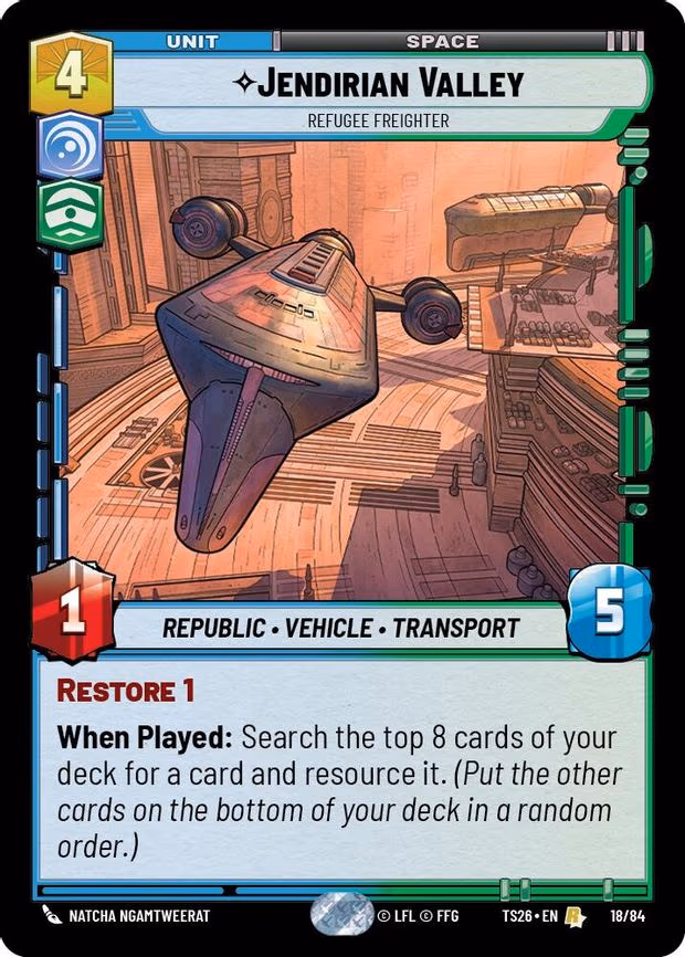 Jendirian Valley - Refugee Freighter - Rare (18/84)