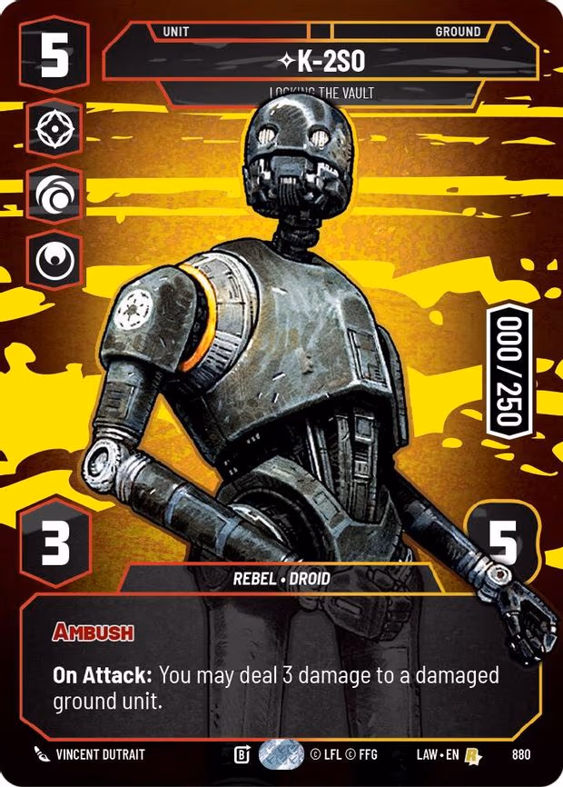 K-2S0 - Locking the Vault (Serialized) - Rare (880)