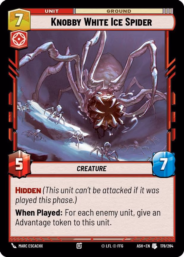 Knobby White Ice Spider - Uncommon (178/264)