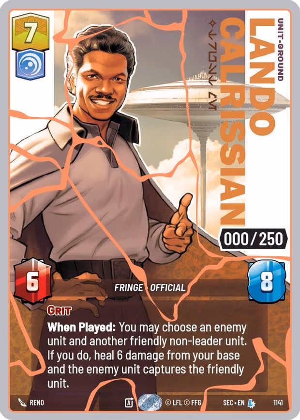 Lando Calrissian - Trust Me (Serialized) (Rose Gold) - Legendary (1141)