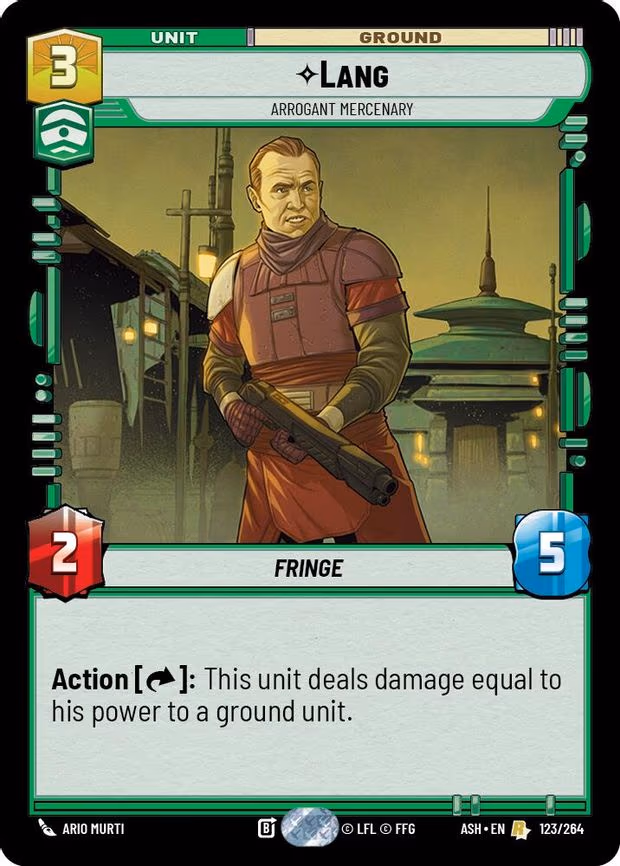Lang - Arrogant Mercenary - Rare (123/264)