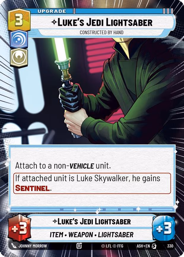 Luke's Jedi Lightsaber - Constructed by Hand - Special (330)