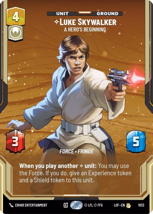 Luke Skywalker - A Hero's Beginning (Prestige) - Rare (1033)