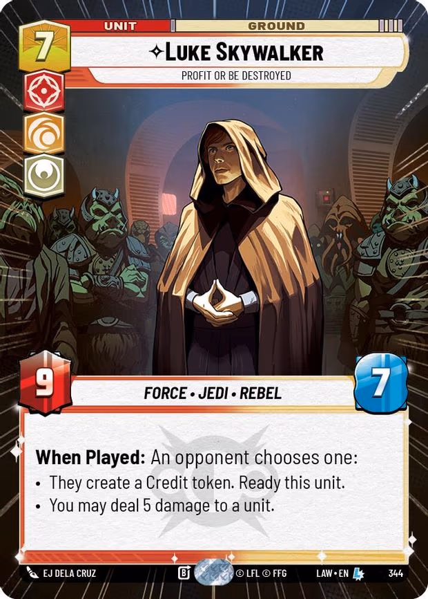 Luke Skywalker - Profit or Be Destroyed - Legendary (344)