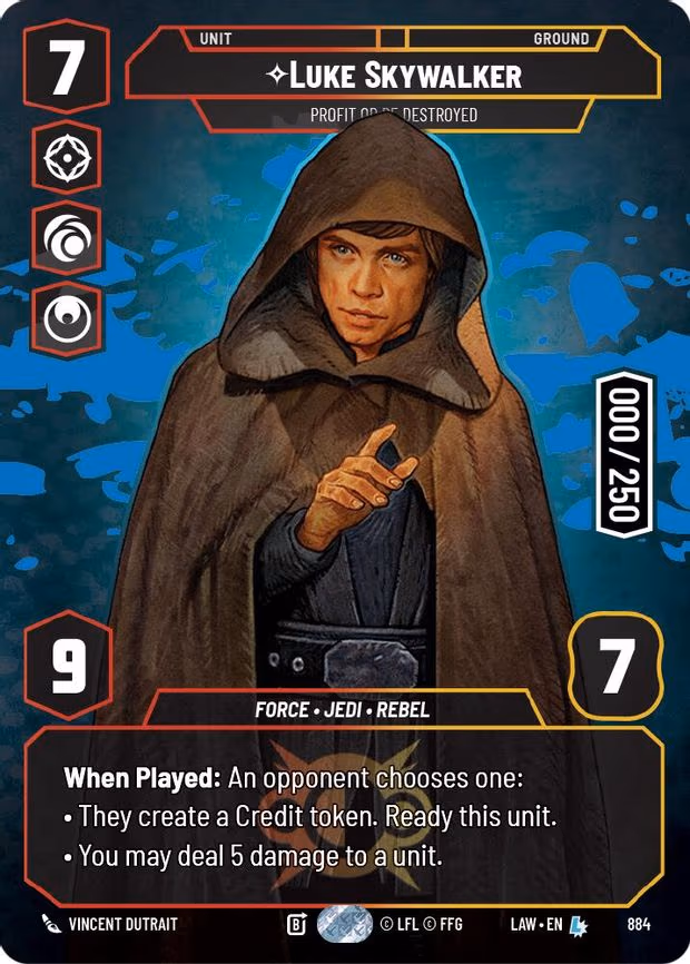 Luke Skywalker - Profit or Be Destroyed (Serialized) - Legendary (884)