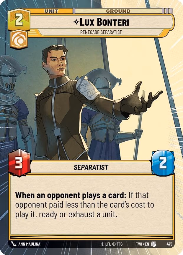 Lux Bonteri - Renegade Separatist - Uncommon (475)