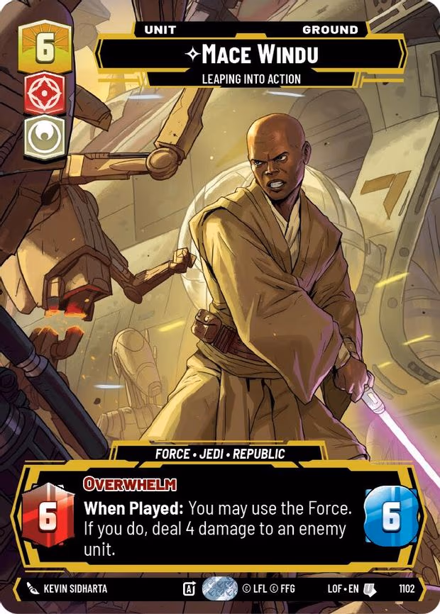 Mace Windu - Leaping into Action - Uncommon (1102)