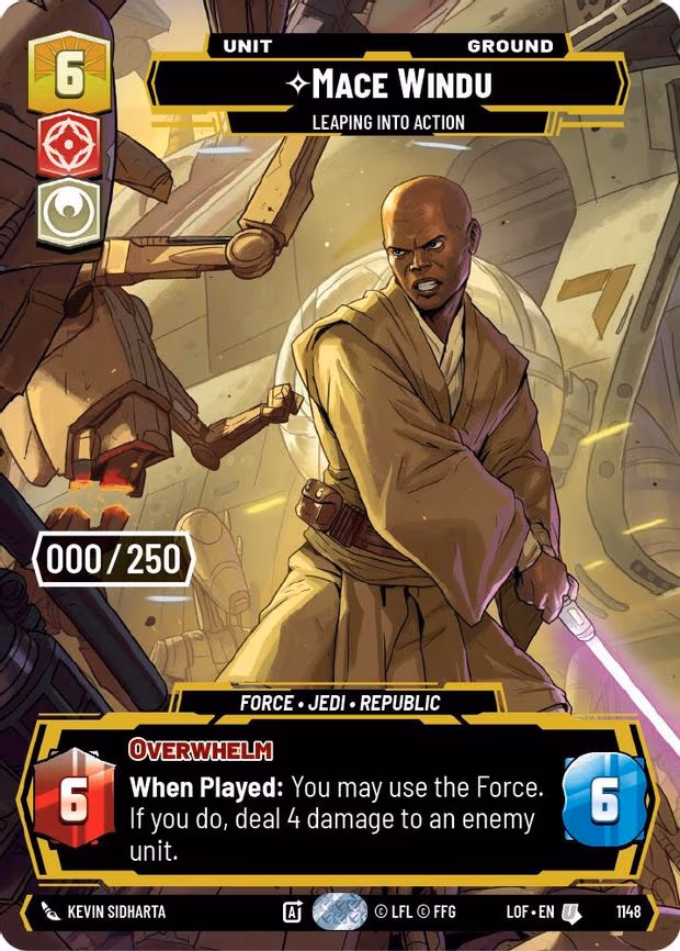 Mace Windu - Leaping into Action (Serialized) - Uncommon (1148)