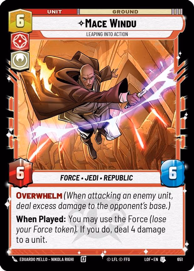 Mace Windu - Leaping into Action - Uncommon (651)