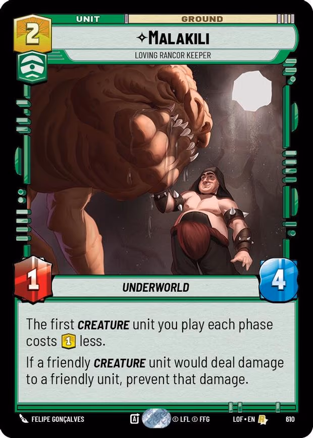 Malakili - Loving Rancor Keeper - Rare (610)