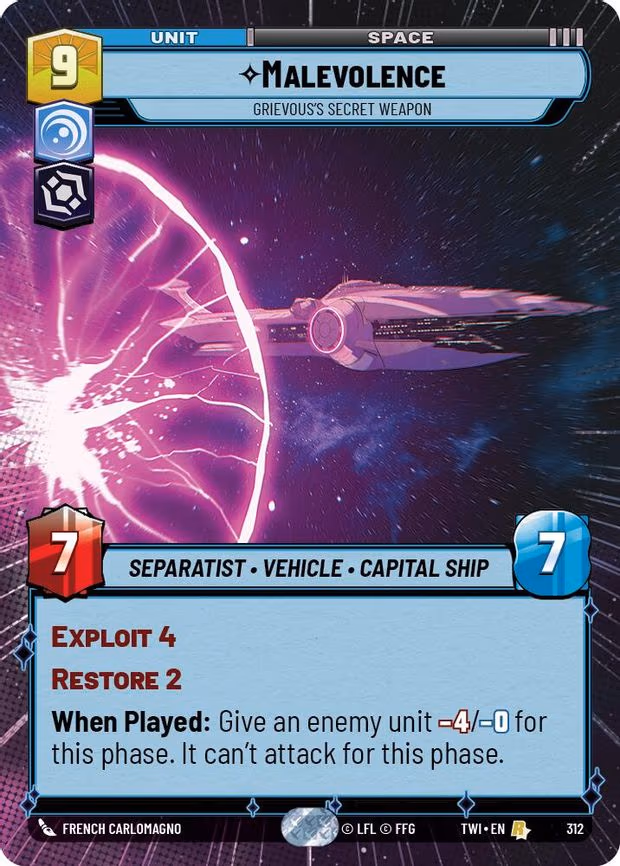 Malevolence - Grievous's Secret Weapon - Rare (312)