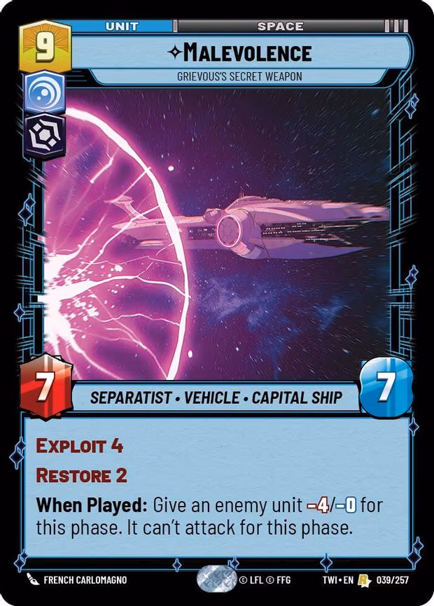 Malevolence - Grievous’s Secret Weapon - Rare (039/257)