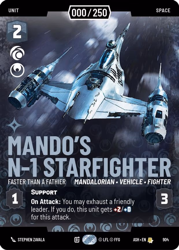 Mando's N-1 Starfighter - Faster than a Fathier (Serialized) - Rare (904)