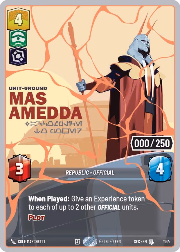 Mas Amedda - Accomplice to Power (Serialized) (Rose Gold) - Uncommon (1134)