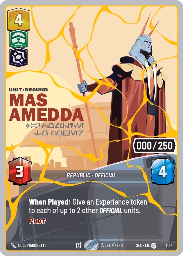 Mas Amedda - Accomplice to Power (Serialized) (Gold) - Uncommon (1134)